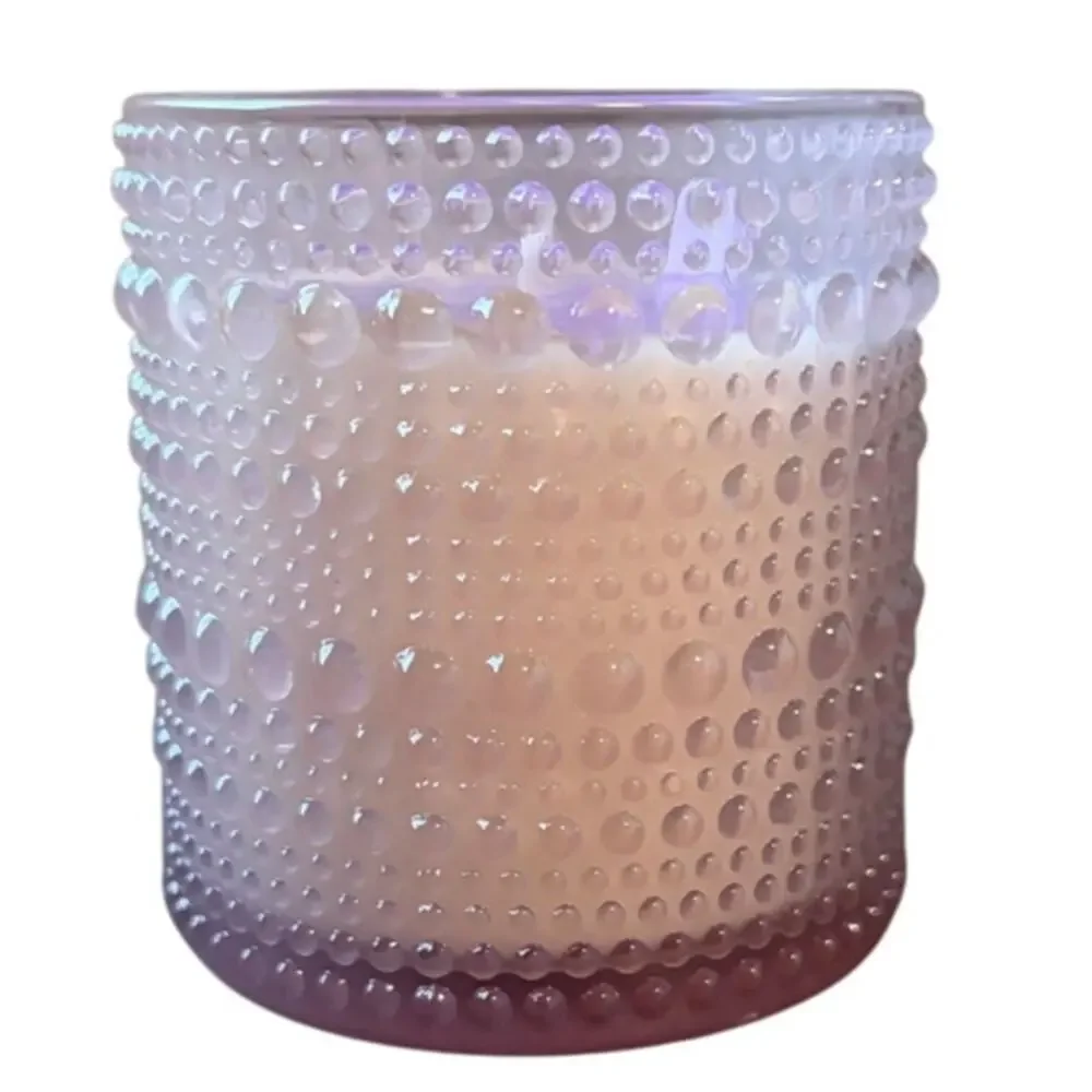 Place & Time Candied Lemon Bergamot 4.9oz Candle in Hobnail Textured Glass Jar